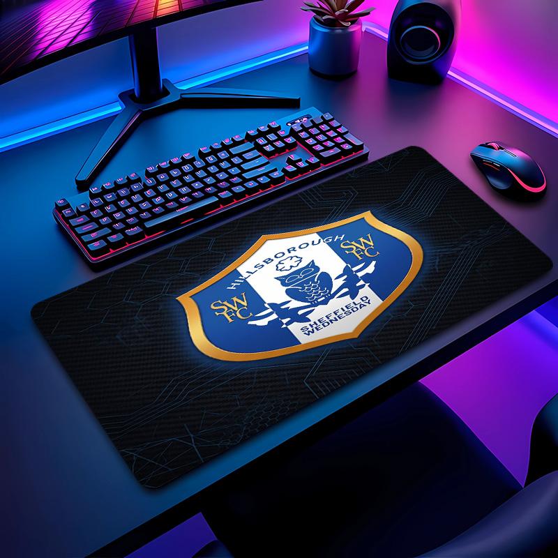 Sheffield Wednesday Football Pattern Mouse Pad Non?Slip Rubber Base Gaming Mousepad For Desk Office Home