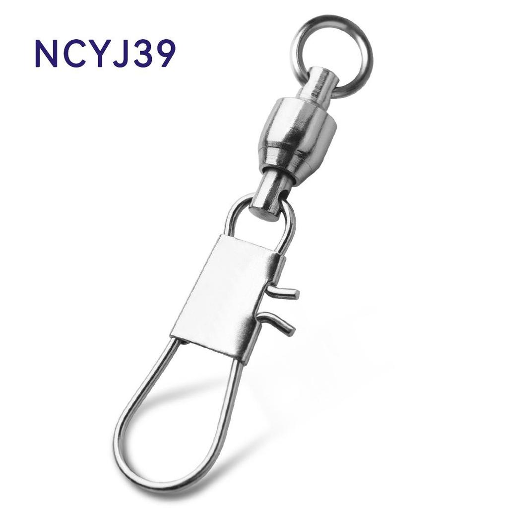 20-Pack High Strength Safety Swivel Bearing with Figure Eight Ring Connector for Fishing Tackle
