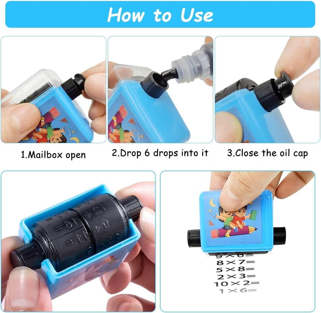 Roller Digital Teaching Stamp Multiply Divide Addition Subtraction Maths Reusable Calculation Educational Exercises Within 100