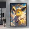 Hot Selling Anime Pokemon Lucario High Quality Retro Canvas Poster HD Printing Home Living Room Decor Holiday Gift Classic