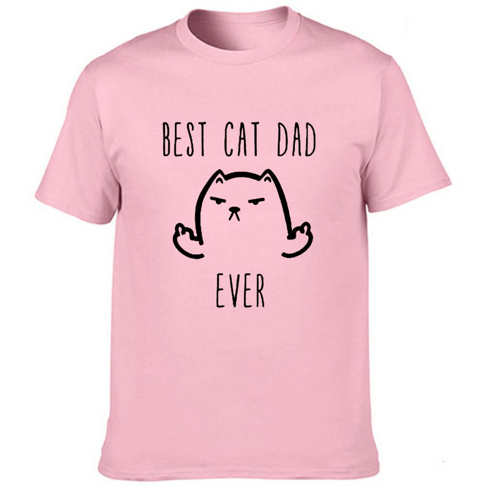 Best Cat Dad Ever Print Funny T Shirt Daddy Father S Day Gift For Husband Casual