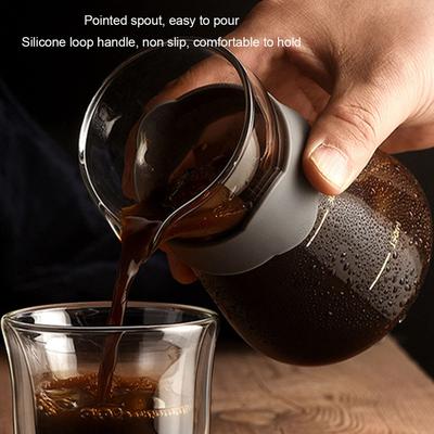 Pour Over Coffee Maker High Borosilicate Glass Coldproof Heatproof Coffeemaker Cups Set with Scale for Home Coffee Shop
