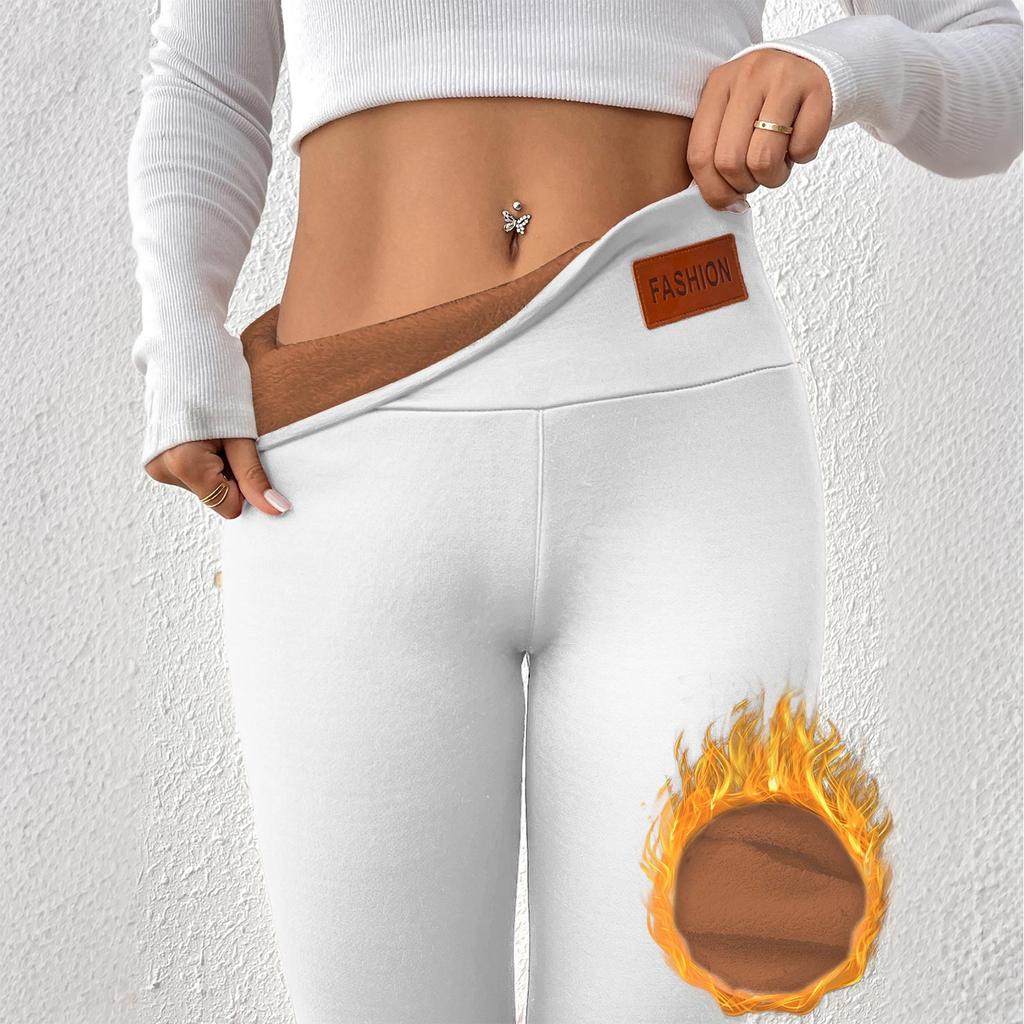 Women's Fleece-Lined Thermal Pants Women's Winter Outerwear High-Waisted, Butt-Lifting, Slimming Fleece-Lined, Thickened