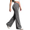 Women's Fashion High Waist Flare Pants, Casual Korean Velvet Trousers