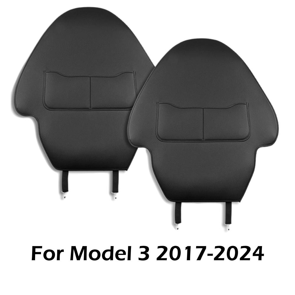 Upgrade Leather Seat Protector For Tesla Model Y/3/S/X Back Seat Cover Kids Kick Mats Waterproof Pet Protect Covers 2PCS