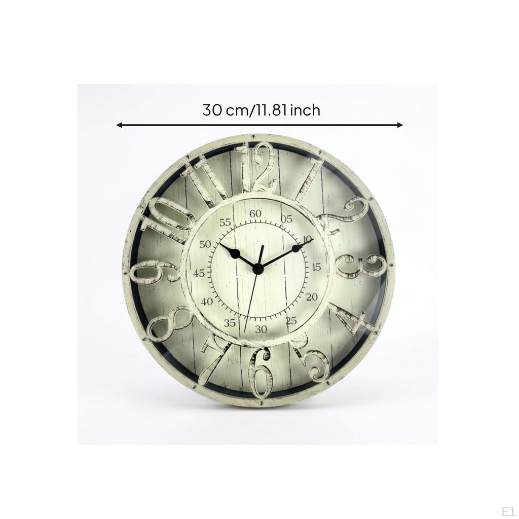 Unique Quartz Wall Clock Vintage Style Hollow Dial for Luxury Home