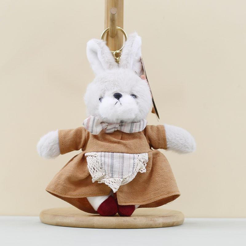 Keychain Plush Rabbit With Short Fur And Pp Cotton Filling Accessories For