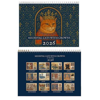 2026 Wall Calendar Renaissance Style 2026 Calendar 2026 Funny Cat Calendar Gift for Cat Lovers