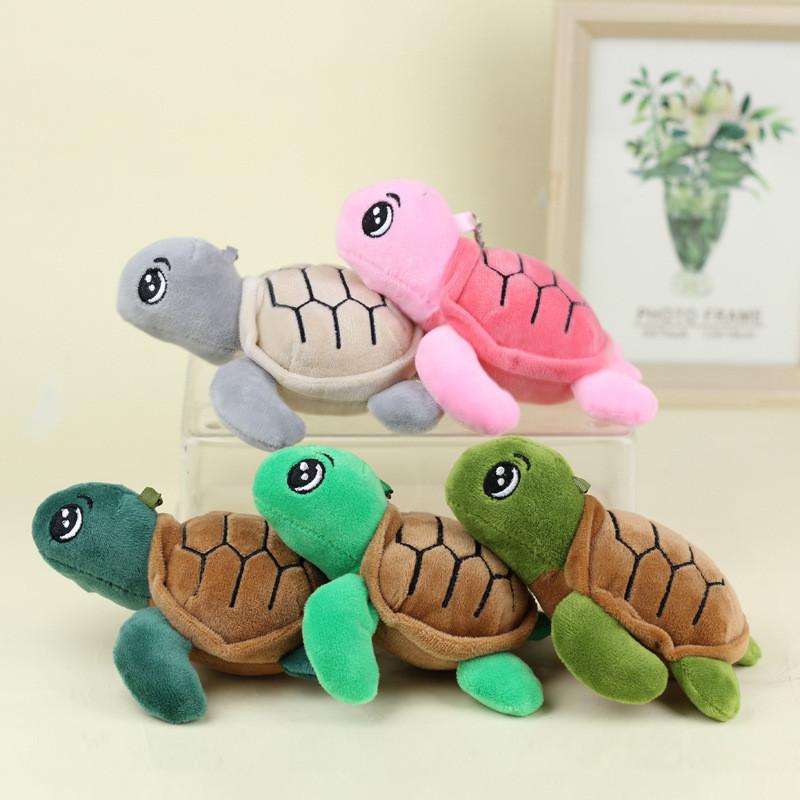 Adorable Plush Ocean Animal Large Turtle Keychain Soft Toy In Multiple Colors