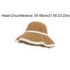Retro Pearl Women Sun Hat Woven Korean Style Straw Fisherman Hat Foldable Visor Cap Bucket Hat Outdoor