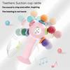 Food Grade Teething Toys Busy Rattle With Suction Cup for Babies Baby Bottle Style Sensory Teether Toys BPA Free Pacifier Toys