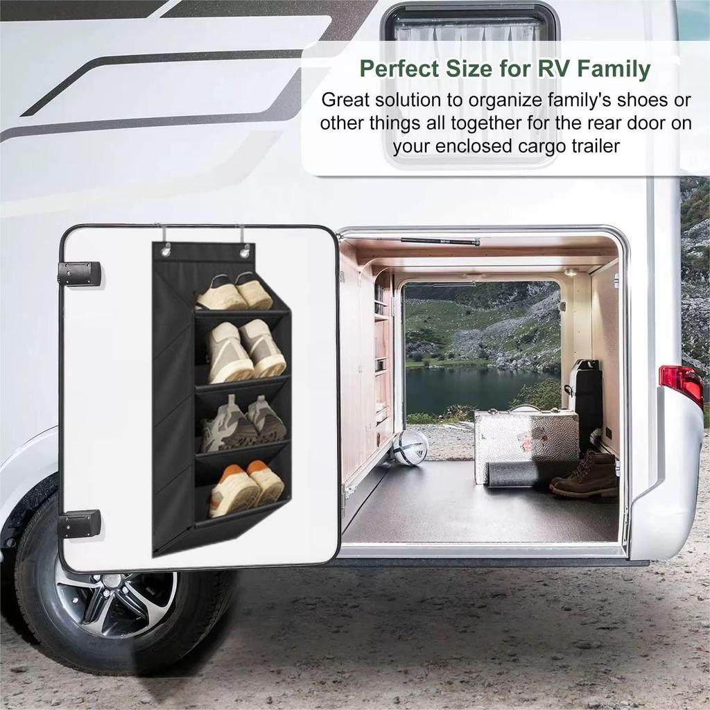 Over-the-Door Foldable Shoe Rack: Multi-Layer Hanging Storage Bag for Wall or Apartment Use