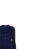 Polo Ralph Lauren FW22 Logo Embroidered Single-Breasted Long Sleeve Knit Sweater Women sweater Navy-Blue 211784759-001
