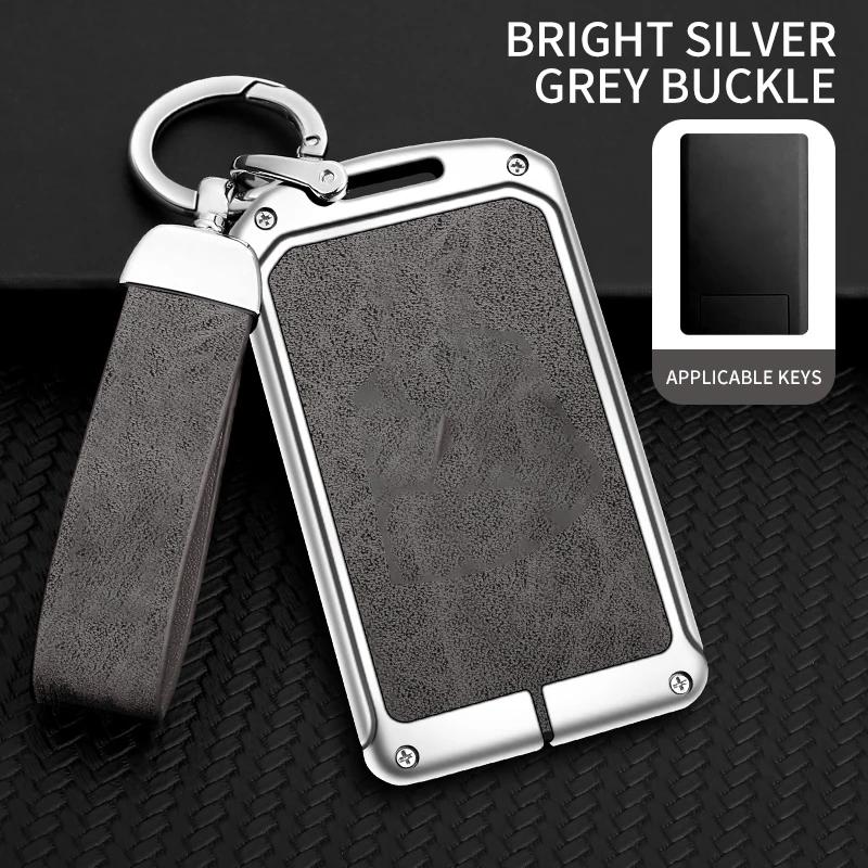 Zinc Alloy For Hongqi Hs5 Hs7 H9 Car Key Case Card Cover Magnetic Metal Protector Shell Keychain Keyless Auto Accessories