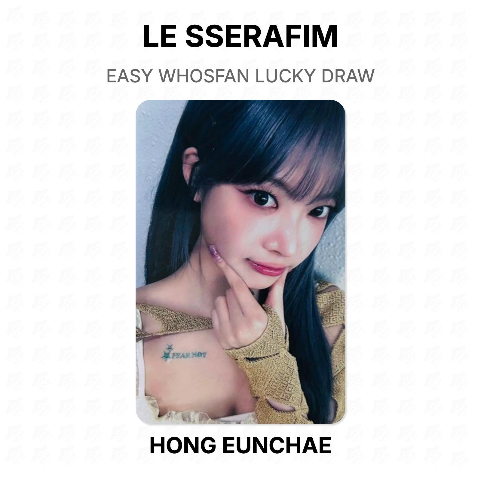 LE SSERAFIM EASY WHOSFAN LUCKY DRAW Official Photocard HONG EUNCHAE