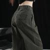 American retro overalls autumn and winter loose and versatile casual drape long pants