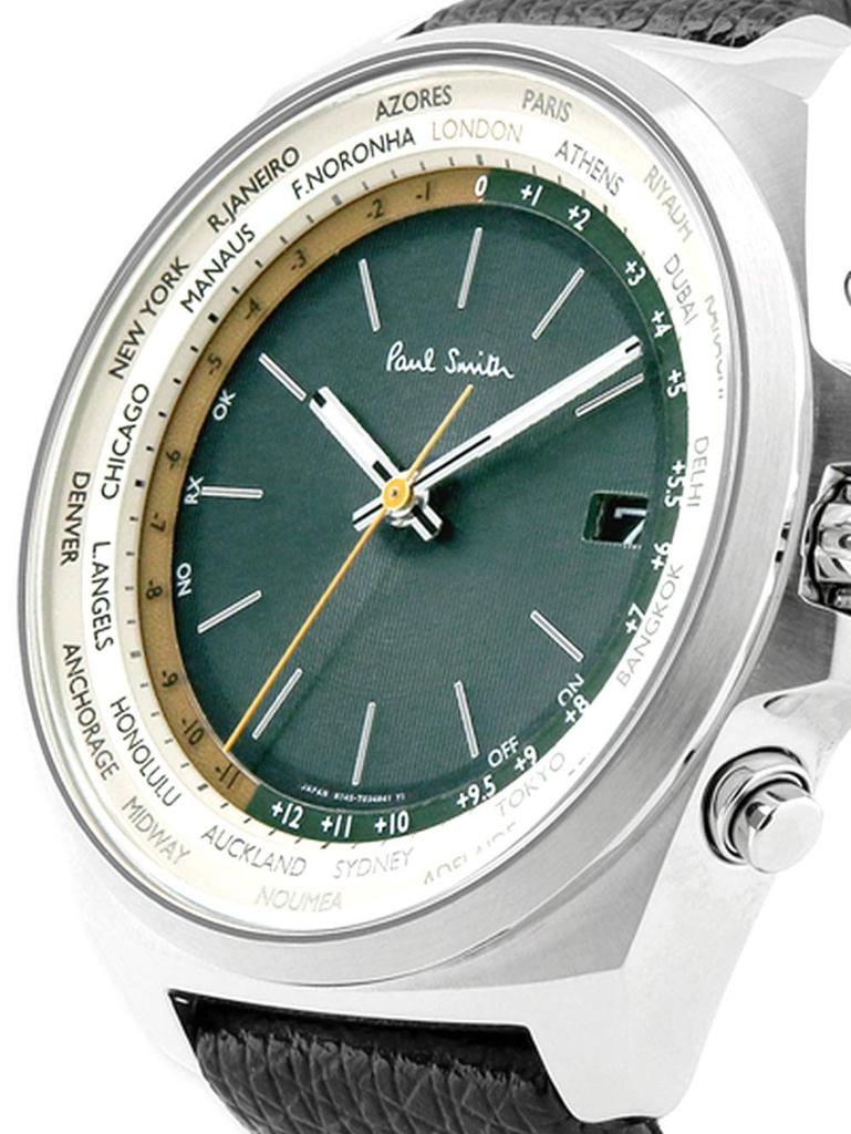 Paul Smith Solar Radio Controlled Watch Closed Eyes World Time Green KL5-211-40