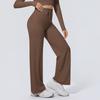 New Double-sided Nylon High-waisted Elastic Loose Casual Wide-leg Nine-point Pants Running Fitness Yoga Leggings