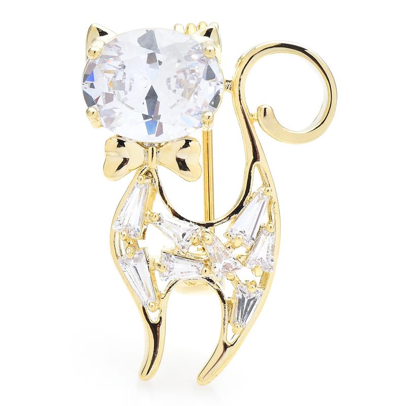 

Броши в виде хрустальных кошек для женщин и мужчин, высококачественные домашние животные, вечеринка, офисная брошь, булавка, подарки