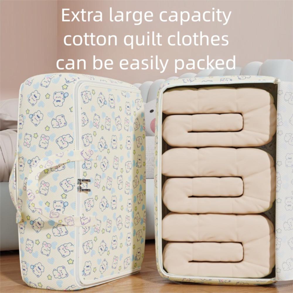 Large Capacity Quilt Storage Bag Foldable Wardrobe Sorting Storage Bucket  Household Organizer