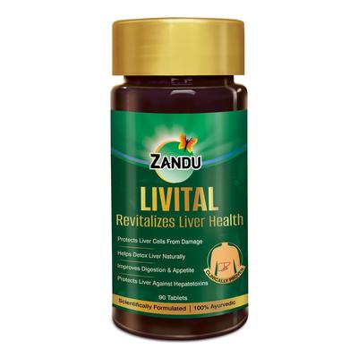 Livital Liver Tablets 90 Tabs Ayurvedic Formula with Bhringaraj & Guduchi for Detox and Health Support