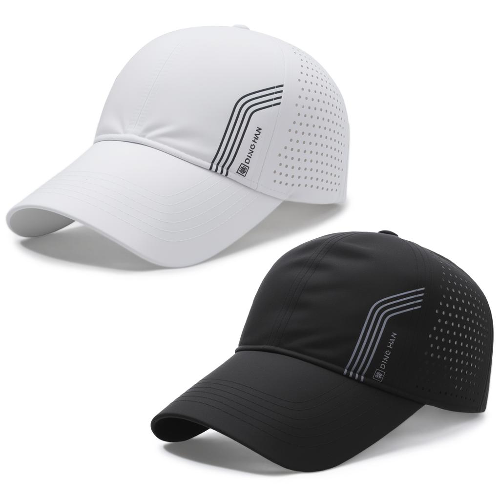 Quick Dry Baseball Cap Sun Protection Mesh Breathable Adjustable 55-60cm for Men Women Summer Lightweight