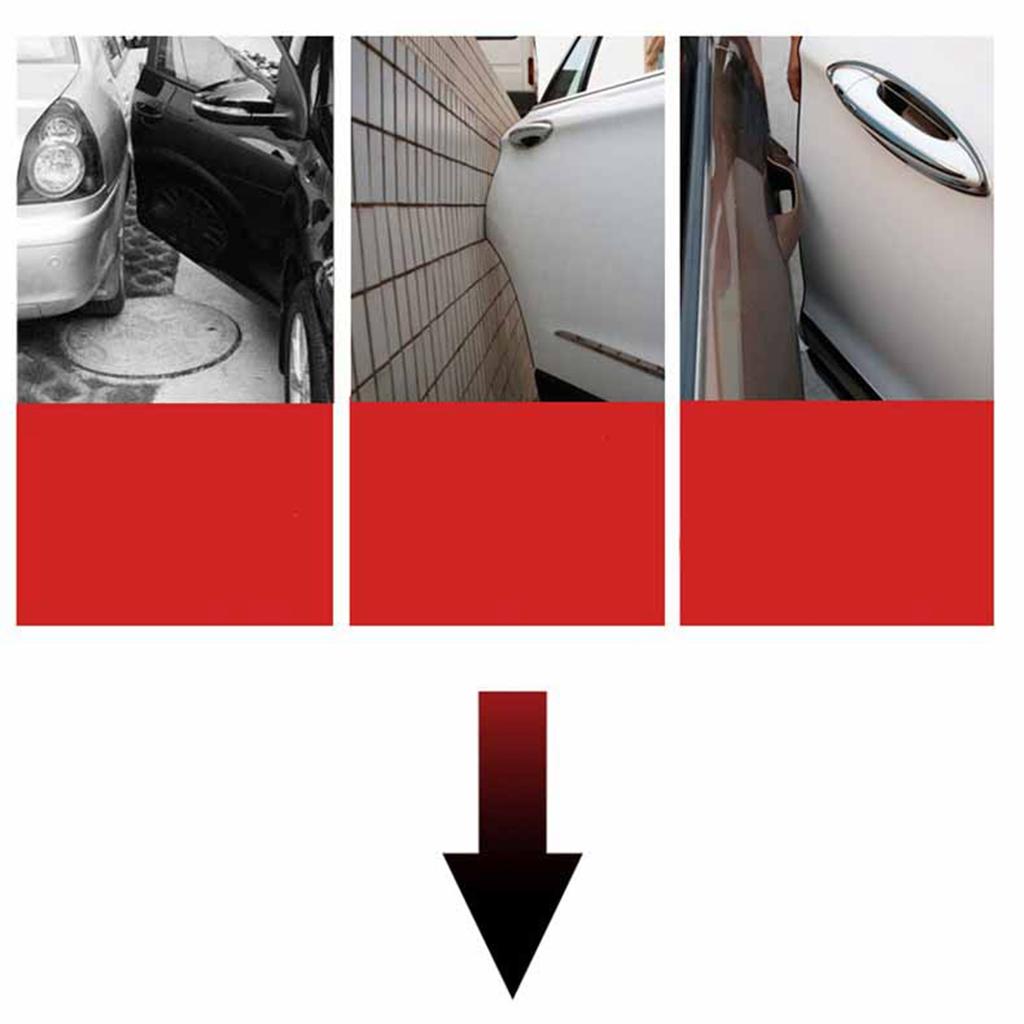 4 Stück 110x15mm Autotürkantenschutz Zierleiste Stoß Kratzschutz Dekorative PVC-Leiste Schwarz für Auto Limousine LKW SUV