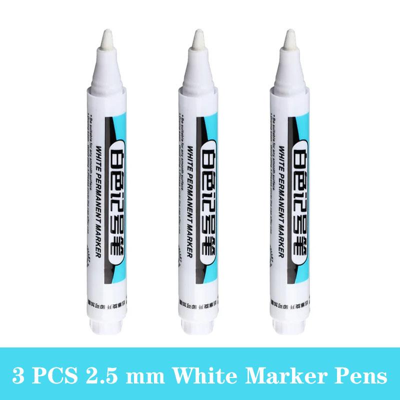 3/5 PCS White Permanent Paint Marker Set for Wood Rock Plastic Leather Glass Stone Metal Canvas Art Supplies Painting Supplies