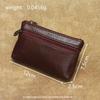 Genuine Leather Retro Coin Purse Card Holder Zipper Small Wallet Women Moneybags Mens Coins Pouch
