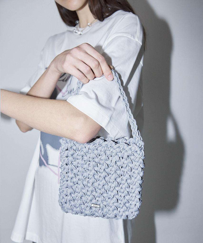 En Or Weaving Square Bag Mini - Gray