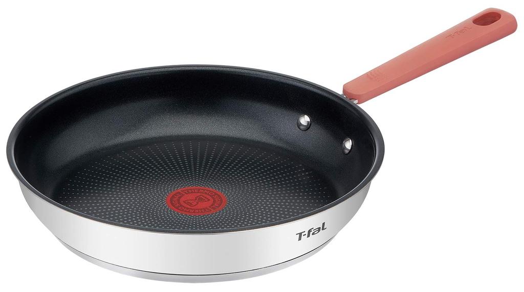 Tefal Frying Pan 26cm IH Gas Fire Free of harmful substances such as and IH Stainless Steel Frying Stainless Steel G72905 Compatible, PFOA, Non-stick