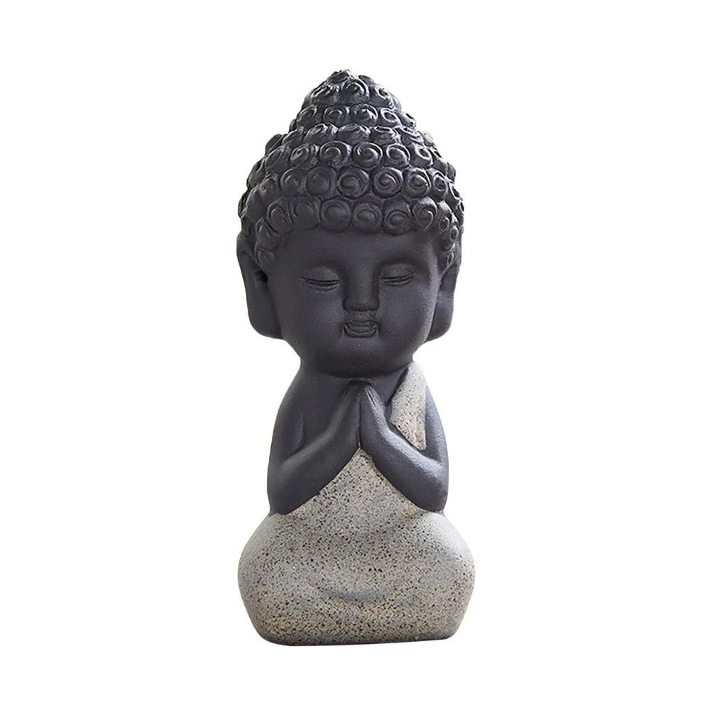 

Подвесной орнамент Будда Украшение Маленькая керамическая статуя Будда Статуя Украшения Садовые статуи и статуэтки на открытом воздухе L