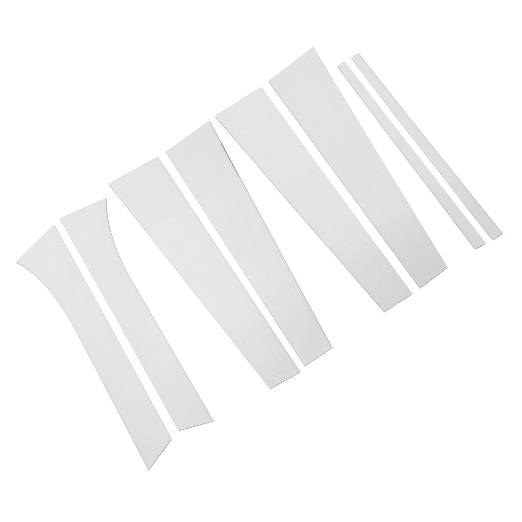 8 stücke Säule Post Trim Hohe Festigkeit PC Spiegel Oberfläche Stil Chrom Tür Fenster Säule Abdeckung Aufkleber