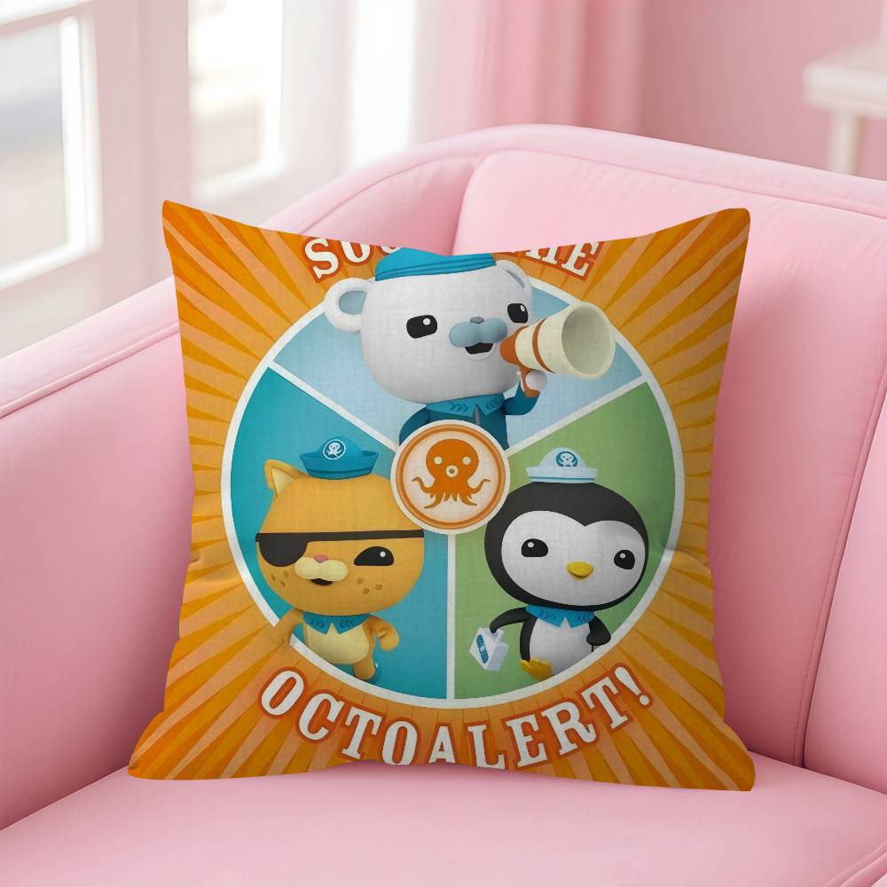 Bblue Octonauts Logo Personalized Pillow Dust Cover Bedroom Kids Party Decoration Pillowcase Birthday Children Gift