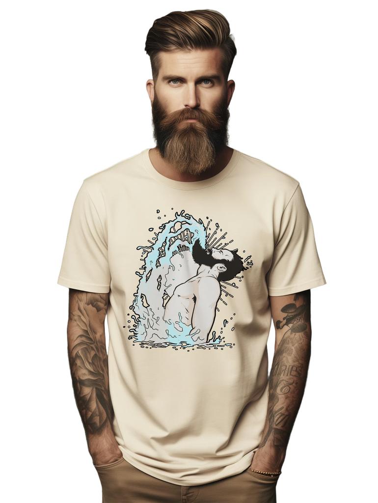 PrintBar Beard Flip T-Shirt - Funny and Stylish with a Twist! Unisex Printed Desig