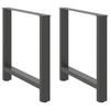 Vidaxl Nogi Do Stolika Kawowego, Antracyt, 2 Szt., 70X(72-73) Cm, Stal