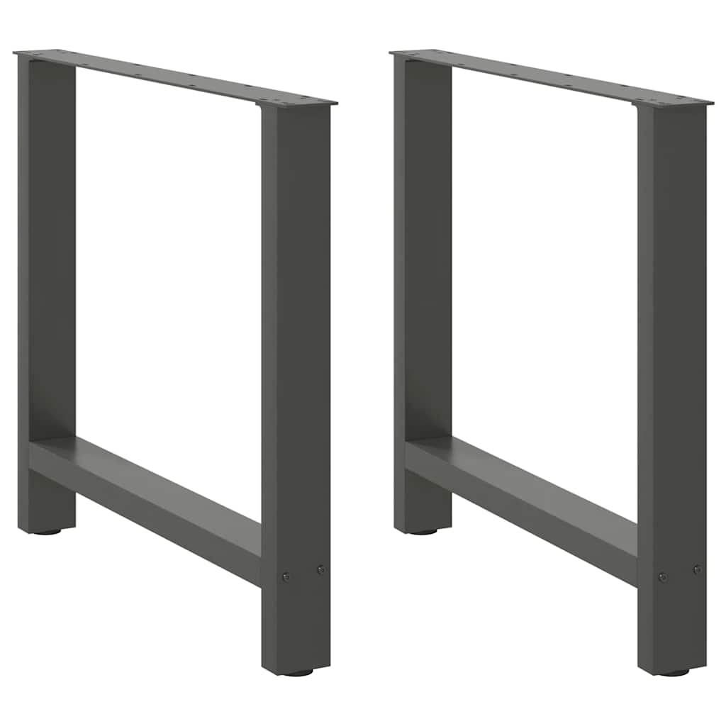 Vidaxl Nogi Do Stolika Kawowego, Antracyt, 2 Szt., 70X(72-73) Cm, Stal