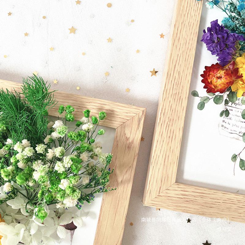 Handmade A4 Photo Frame with Dried Flowers - DIY Kit for Wall Decoration or Valentine's Day Gift