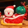 Claus Christmas Santa Snowman Penguin Sled Plush Doll Pendant Toy Children