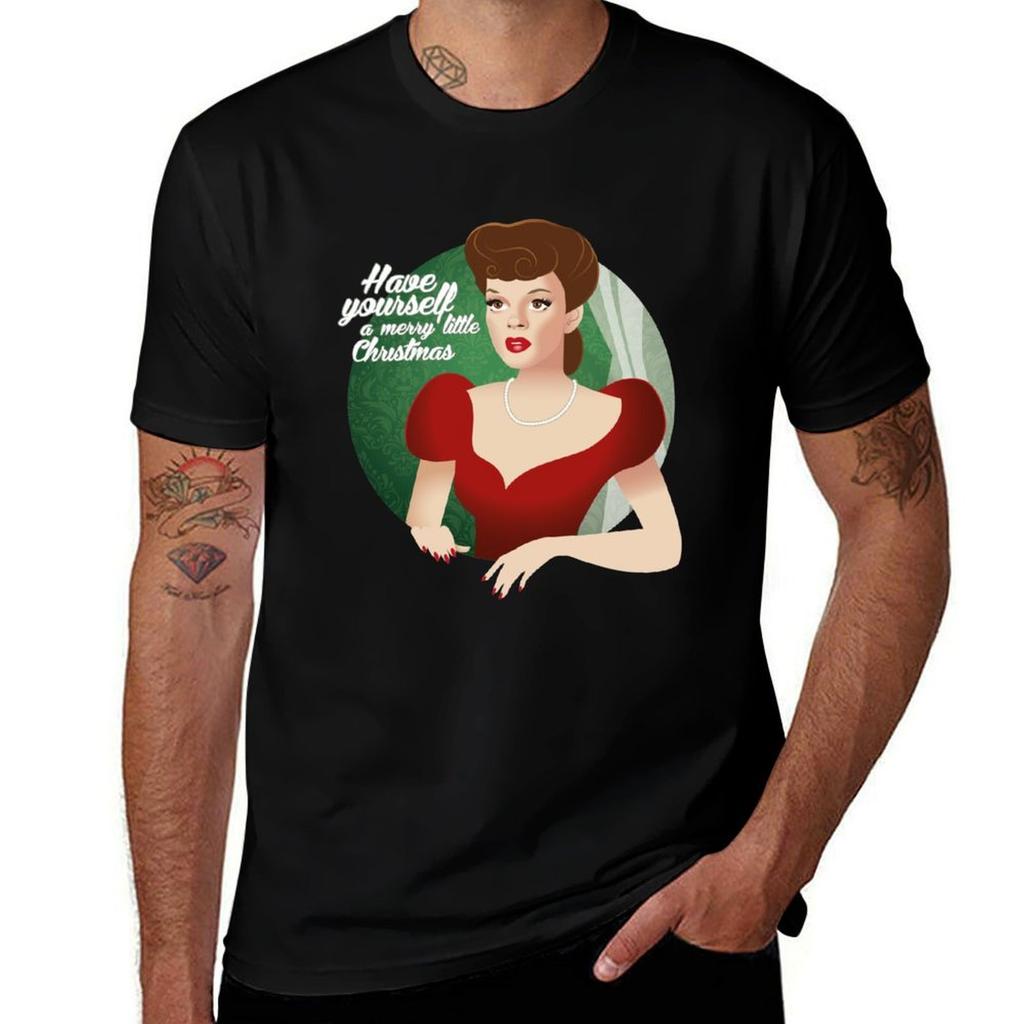 Have Yourself A Merry Little Christmas Tshirt Large Size Loose Casual Tee Tshirt