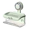 Suction Cup Soap Dish Wall Mounted NonSlip Drain Rack Bathroom Organizers Space Saving
