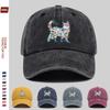 Watercolor Flowers Cat Baseball Cap Men Women Adjustable Snapback Trucker Hat Casual Sport Breathable Hip-hop Sunshade Hat