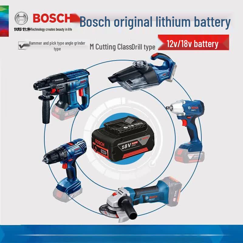 Bosch Original GSB/GSR180/120 Cordless Tool Batteries & Chargers CN plug (adapter included)