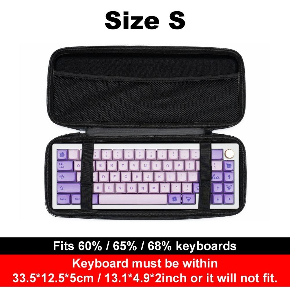 EVA Hard Shell Dustproof and Waterproof Keyboard Bag Mechanical Keyboard Storage Bag Suitable for 61/68/98%full-size Keyboards