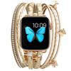 Leder Schmuckarmband für Apple Watch Band 46mm 42mm 49mm 45mm 41mm 44mm Armband iWatch Series Ultra 3 2/11 10 9 8 7 6 SE Gürtel