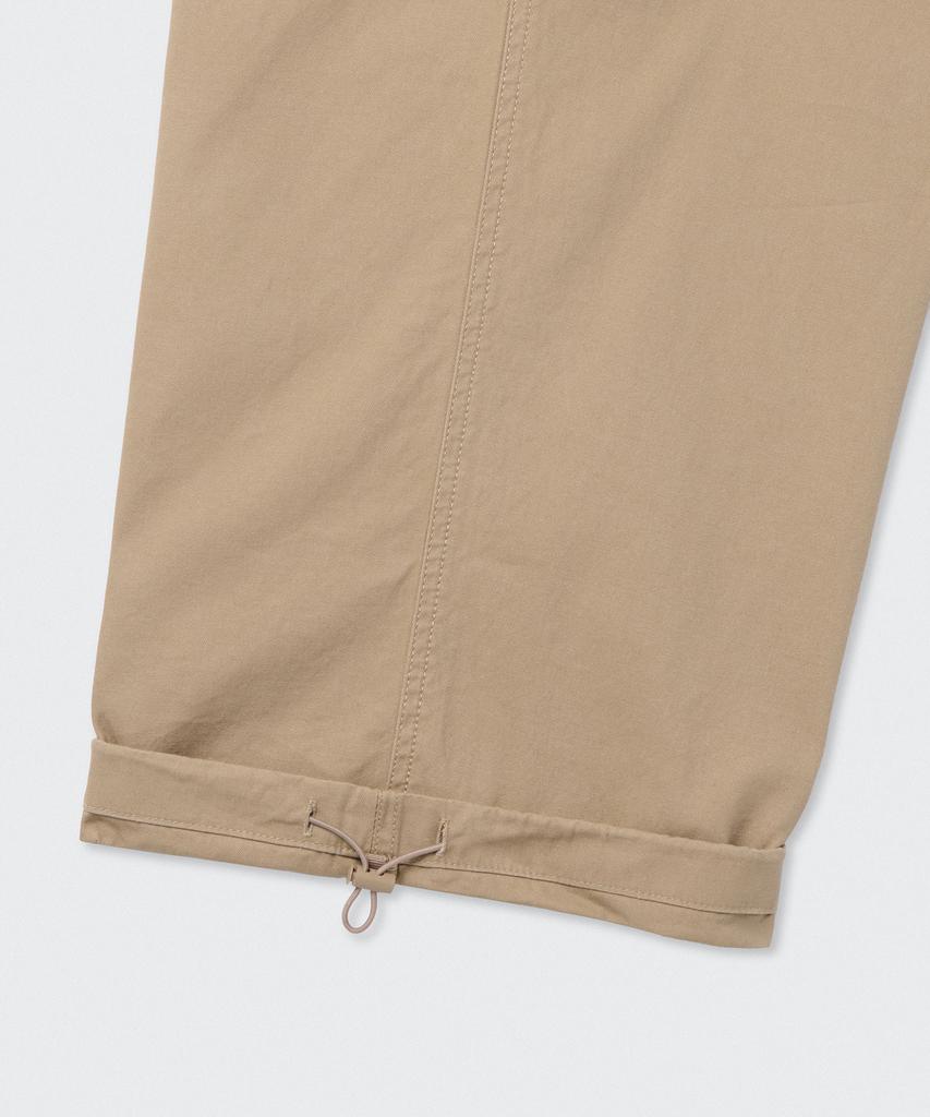 Musinsa Standard Cotton Parachute Elastic Cargo Pants [Beige]