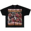 1996 Chicago Bulls 72 Siege Kastenform Vintage Basketball T-Shirts Übergroß Streetwear Y2K