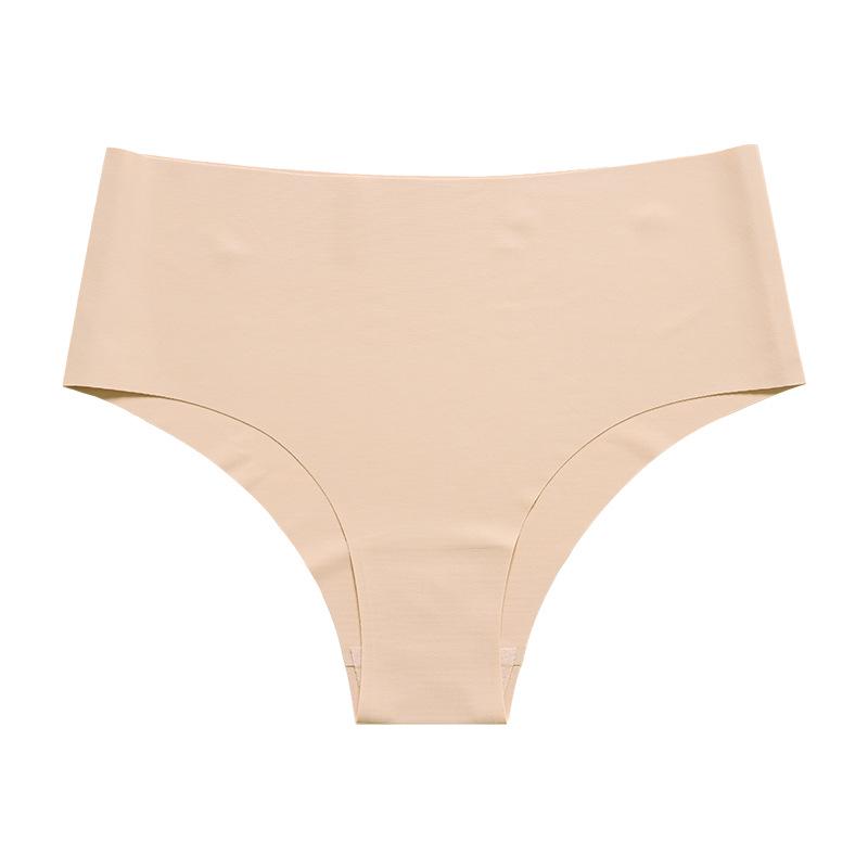 

Бесшовные спортивные трусики-слипы из ледяного шелка большого размера со средней посадкой и быстросохнущие для женщин Medium