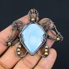 Turtle Owyhee Opal Pendant Copper Wire Wrapped Pendant Owyhee Opal Gemstone Handmade Pendant Jewelry Owyhee Opal Jewelry Anniversary Gifts