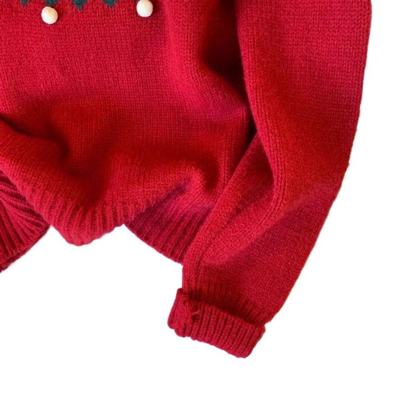 Women's Retro Christmas Sweater: Cozy Milky Fufu Knitwear for Autumn and Winter - Thick, Loose, and Beautifully Designed